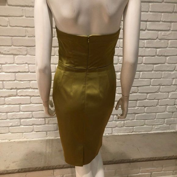 CHARTRUESE BUSTIER CORSET DRESS STRUCTURED BONED BUSTIER HIGH WAIST BELOW KNEE - Picture 12 of 15